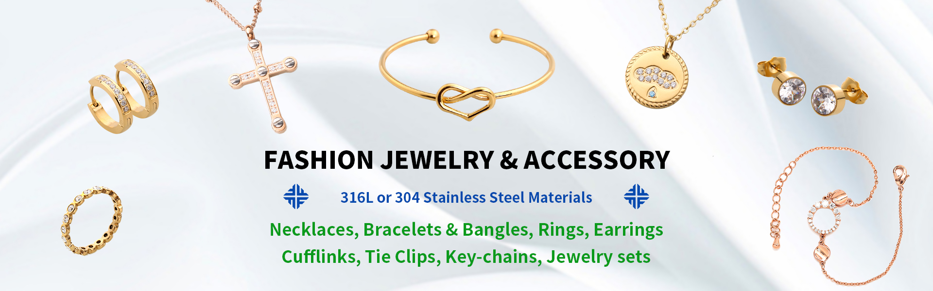 مجوهرات من الصلب غير القابل للصدأ ، مجوهرات الأزياء والإكسسوارات ، تاجر جملة ومصنع مجوهرات,Dongguan Fullten Jewelry Co., Ltd